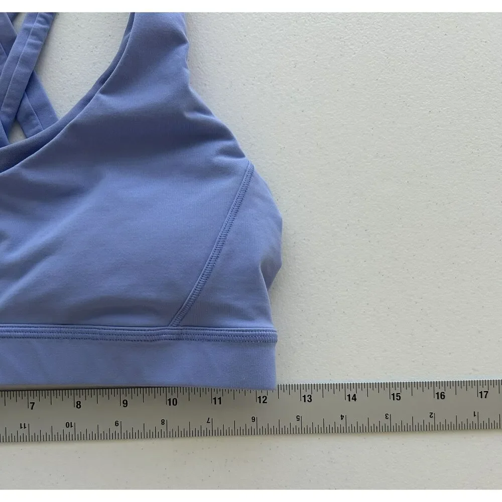 Lululemon Stash N' Run Bra - Size 6 - Hydrangea Blue